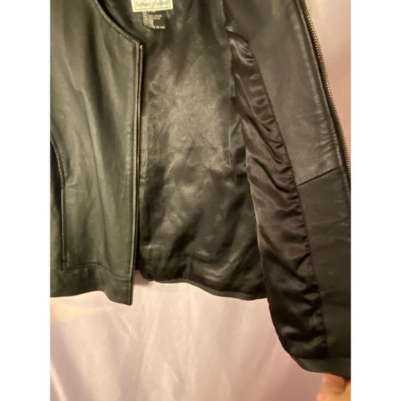 *Stephanie Andrews Black  Leather Vest size L - Picture 3 of 9